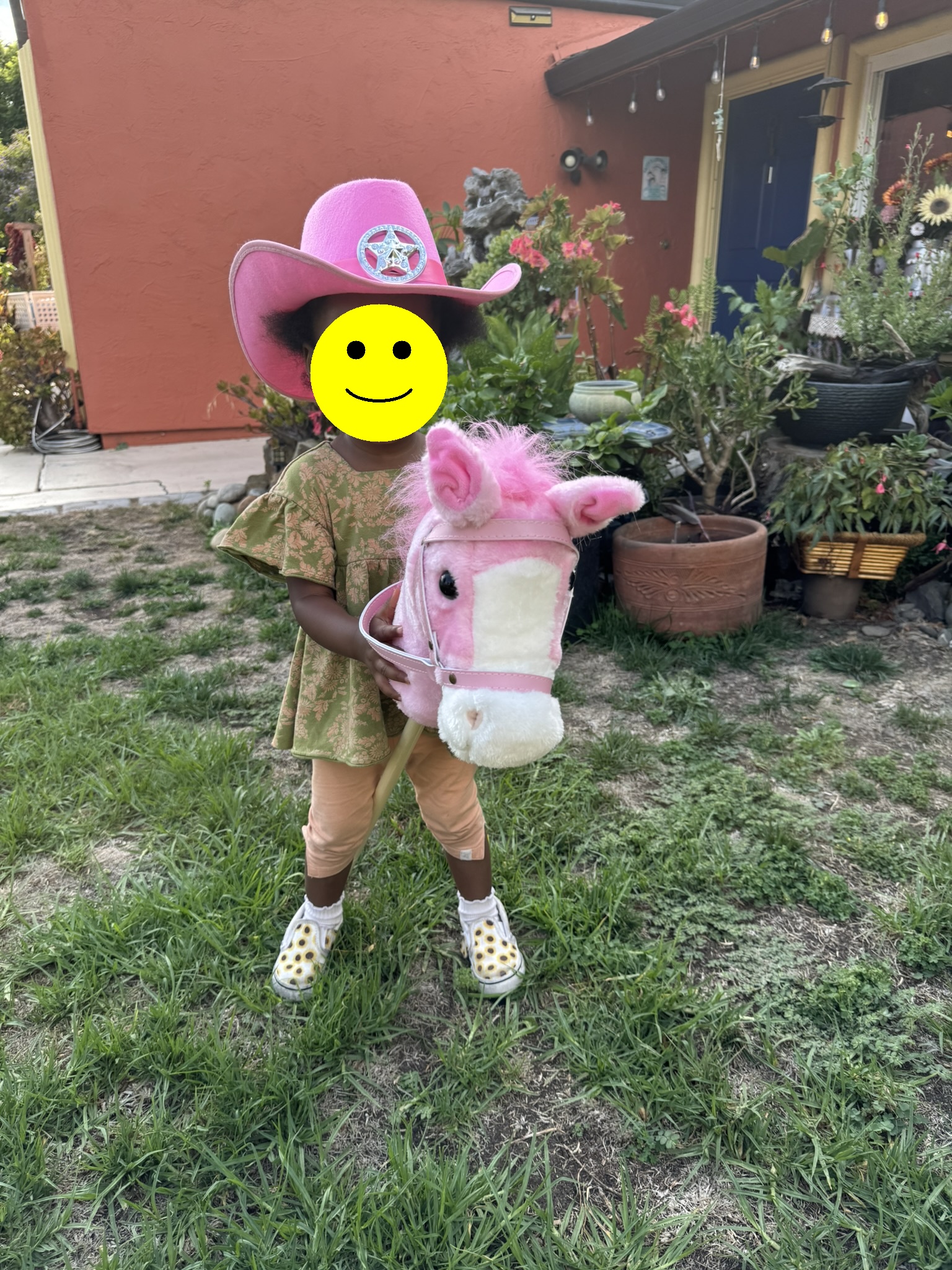 Outdoor play and exploration in the backyard